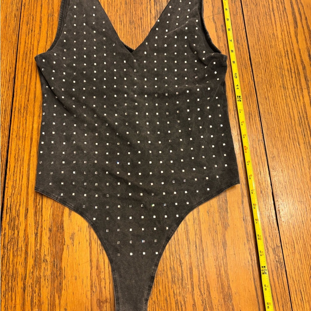 Zara Black Studded Bodysuit
